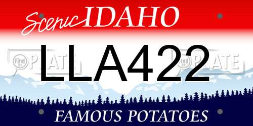 LLA422 Idaho License Plate
