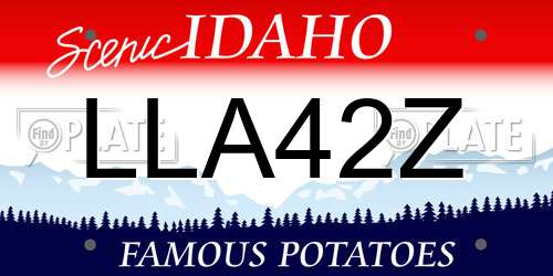 LLA42Z Idaho License Plate
