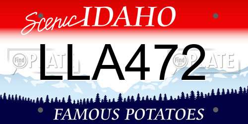 LLA472 Idaho License Plate