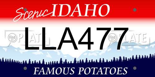 LLA477 Idaho License Plate