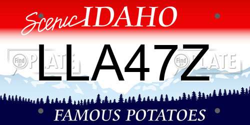 LLA47Z Idaho License Plate
