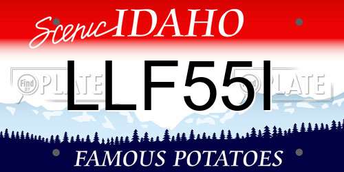 LLF55I Idaho License Plate