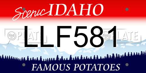 LLF581 Idaho License Plate
