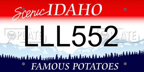 LLL552 Idaho License Plate