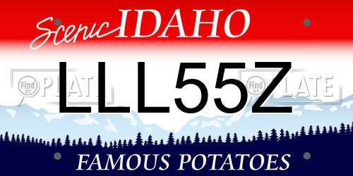 LLL55Z Idaho License Plate