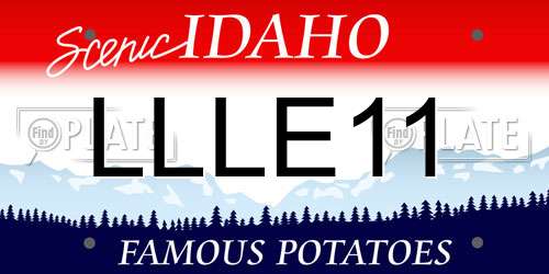 LLLE11 Idaho License Plate
