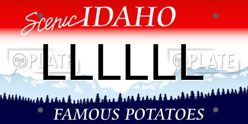 LLLLLL Idaho License Plate