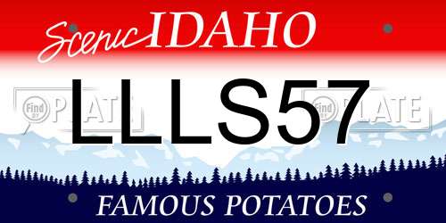 LLLS57 Idaho License Plate