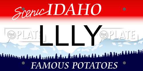 LLLY Idaho License Plate