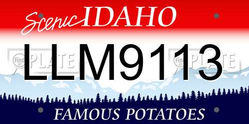 LLM9113 Idaho License Plate