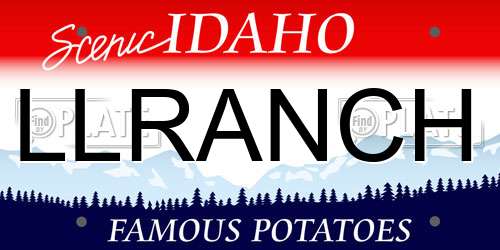LLRANCH Idaho License Plate