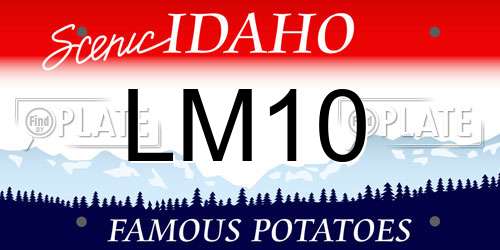 LM10 Idaho License Plate