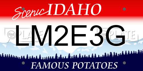 LM2E3G Idaho License Plate