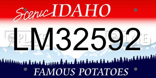 LM32592 Idaho License Plate