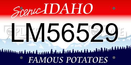 LM56529 Idaho License Plate