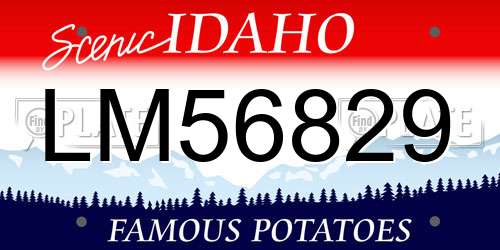 LM56829 Idaho License Plate