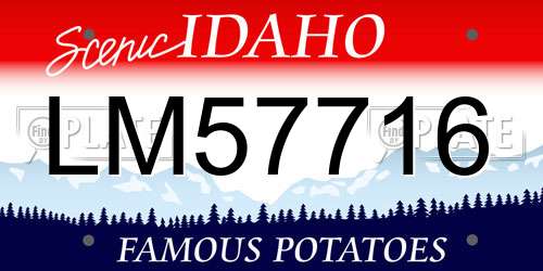 LM57716 Idaho License Plate
