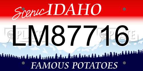 LM87716 Idaho License Plate
