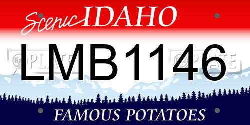 LMB1146 Idaho License Plate