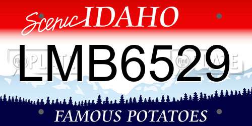 LMB6529 Idaho License Plate