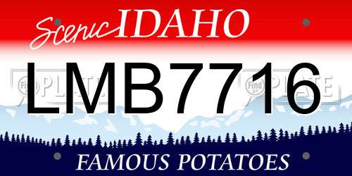 LMB7716 Idaho License Plate