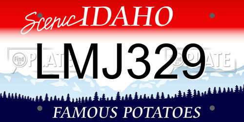 LMJ329 Idaho License Plate