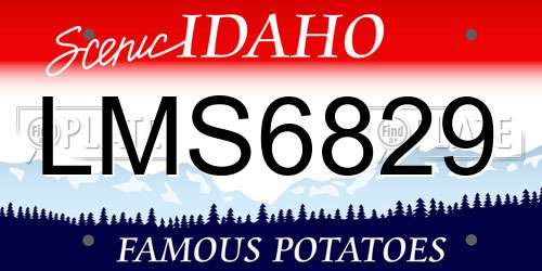 LMS6829 Idaho License Plate