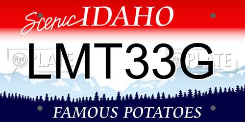 LMT33G Idaho License Plate