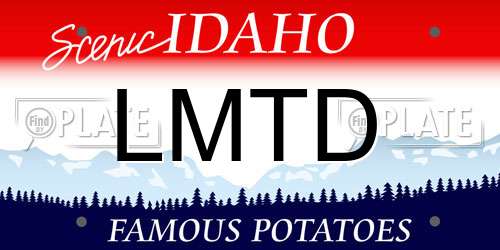 LMTD Idaho License Plate