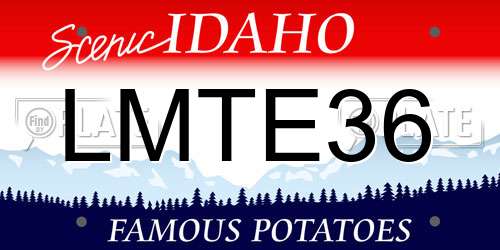 LMTE36 Idaho License Plate