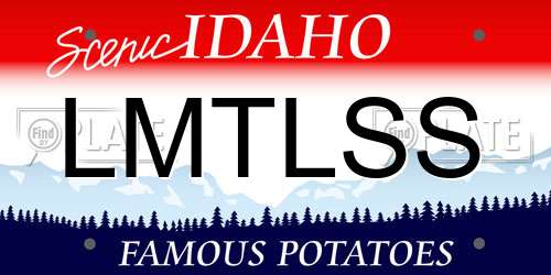 LMTLSS Idaho License Plate