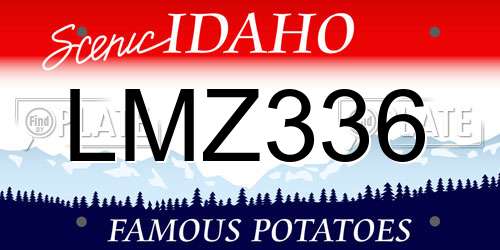 LMZ336 Idaho License Plate
