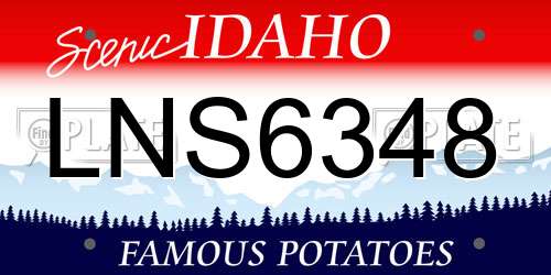 LNS6348 Idaho License Plate