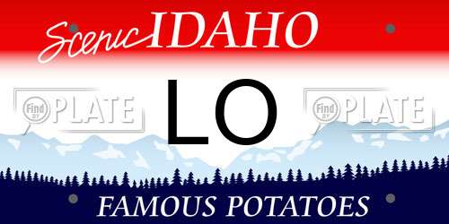LO Idaho License Plate