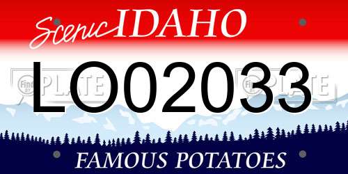 LO02033 Idaho License Plate