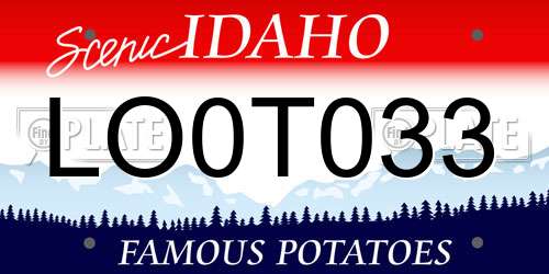 LO0T033 Idaho License Plate