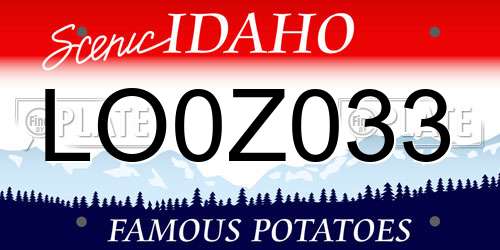 LO0Z033 Idaho License Plate