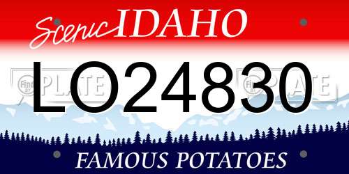 LO24830 Idaho License Plate
