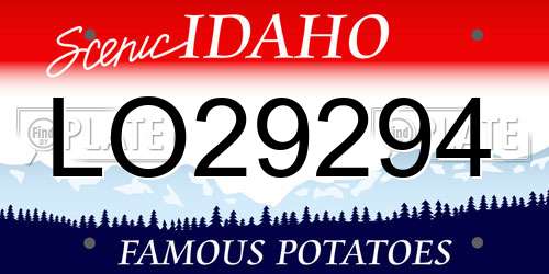 LO29294 Idaho License Plate