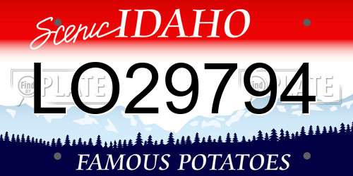 LO29794 Idaho License Plate