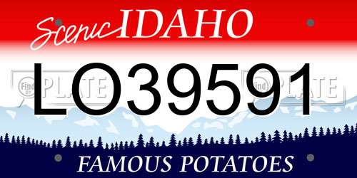LO39591 Idaho License Plate