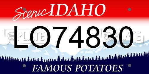LO74830 Idaho License Plate