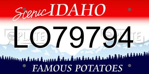 LO79794 Idaho License Plate