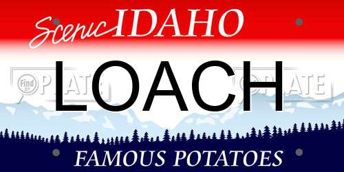 LOACH Idaho License Plate