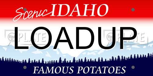 LOADUP Idaho License Plate