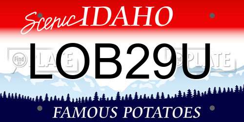 LOB29U Idaho License Plate
