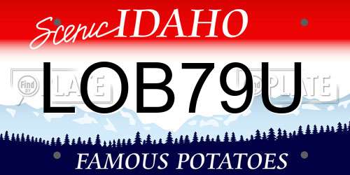 LOB79U Idaho License Plate