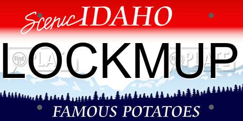 LOCKMUP Idaho License Plate