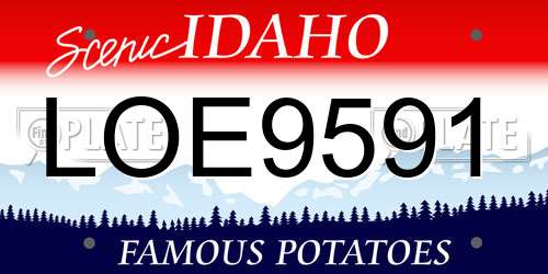 LOE9591 Idaho License Plate
