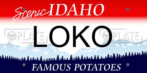 LOKO Idaho License Plate
